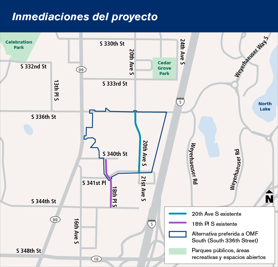 Mapa de las inmediaciones del proyecto.